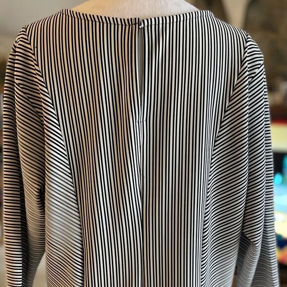 NWT STRIPED VARIOUS WAYS FLATTERING ON EVERYONE DRESS PAST KNEES 1X FITS LIKE LG - Picture 11 of 13